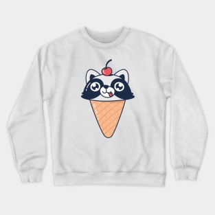 RACCONE (Raccoon + Cone) Crewneck Sweatshirt